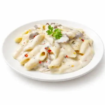 White Creamy Musroom Veg Pasta